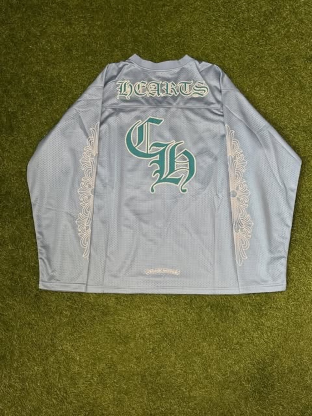 Blue Chrome Hearts Long Sleeve Jersey